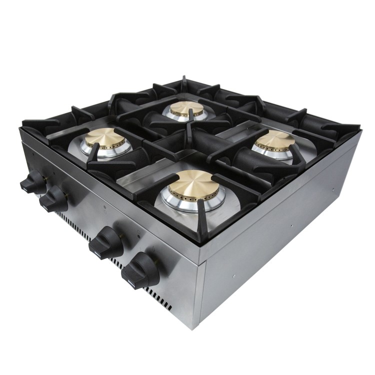 Parry AG4HP Commercial 4 Burner Gas Hob Boiling Top. LPG Gas. 17.4kW. Made In Britain
