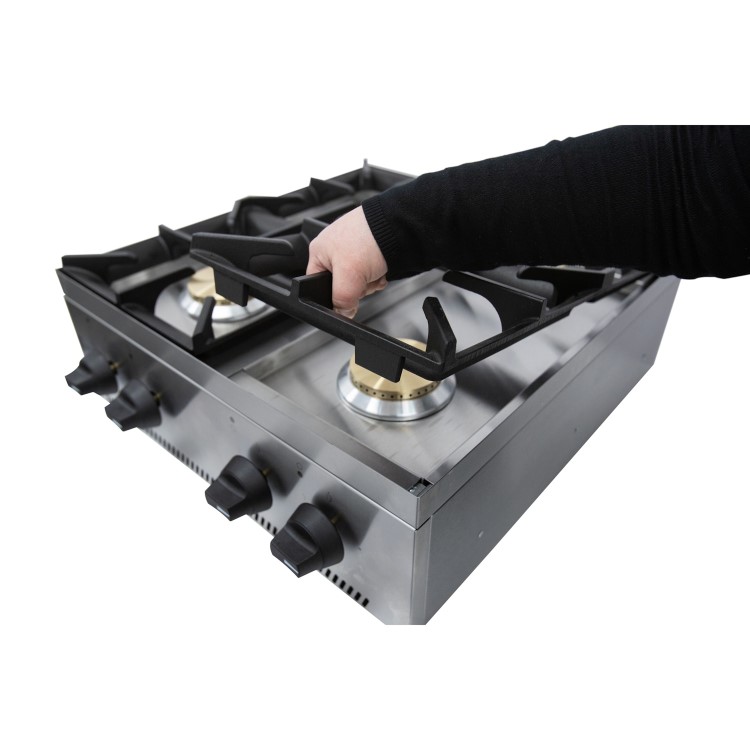 Parry AG4HP Commercial 4 Burner Gas Hob Boiling Top. LPG Gas. 17.4kW. Made In Britain