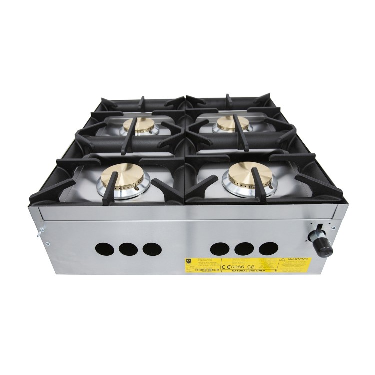 Parry AG4HP Commercial 4 Burner Gas Hob Boiling Top. LPG Gas. 17.4kW. Made In Britain