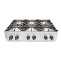Parry AG6H Commercial 6 Burner Gas Hob Boiling Top. Natural Gas. 33.3kW. 113620 btu/hr. Made In Britain