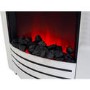 AmberGlo Electric Fireplace Insert in Brushed Steel with Coal/Pebble Fuel Bed