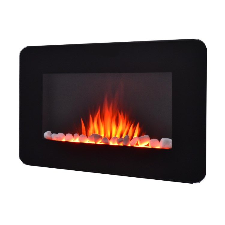 AmberGlo Modern Wall Mounted Electric Fire