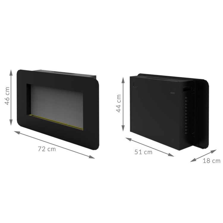 AmberGlo Modern Wall Mounted Electric Fire