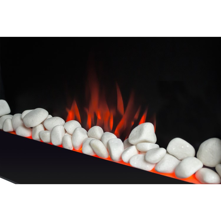 AmberGlo Modern Wall Mounted Electric Fire