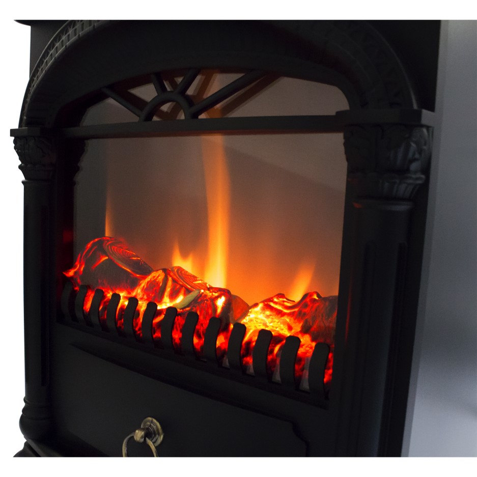 AmberGlo Electric Wood Burning Stove Fire Black AGL005 Appliances