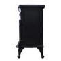 AmberGlo Large Electric Stove Fire in Black with Double Doors & Log Fuel Bed