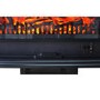 AmberGlo Large Electric Stove Fire in Black with Double Doors & Log Fuel Bed