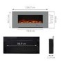 Grey 42inch Inset Electric Media Wall Fireplace - AmberGlo
