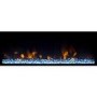 Grey 42inch Inset Electric Media Wall Fireplace - AmberGlo