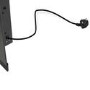Black Inset Media Wall Electric Fireplace with Log and Crystal Fuel Bed 42 inch - Amberglo
