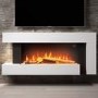 White 52inch Wall Mounted Electric Fireplace - AmberGlo