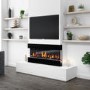 GRADE A2 - 42 Inch Black Built In Electric Fire -  AmberGlo
