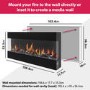GRADE A2 - 42 Inch Black Built In Electric Fire -  AmberGlo
