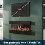 GRADE A2 - 42 Inch Black Built In Electric Fire -  AmberGlo