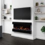 GRADE A2 - 50 Inch Black Built In Electric Fire - Amberglo