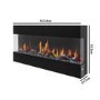 Black 60inch Wall Mounted Electric Fireplace - AmberGlo