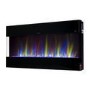 Black 60inch Wall Mounted Electric Fireplace - AmberGlo