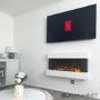 White Wall Mounted Electric Fireplace  - 39 Inch - Amberglo