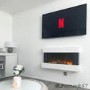 White 39inch Wall Mounted Electric Fireplace - AmberGlo