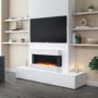 White 39inch Wall Mounted Electric Fireplace - AmberGlo