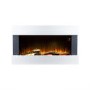 White 39inch Wall Mounted Electric Fireplace - AmberGlo