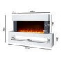 GRADE A2 - White Wall Mounted Electric Fireplace with LED Light Storage Shelf - Amberglo