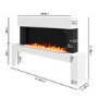 GRADE A2 - White Freestanding Electric Fireplace Suite with LED Lights - Amberglo