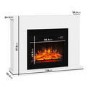 White and Black Freestanding Electric Fireplace Suite with Realistic Log Effect - Amberglo