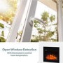 White and Black Freestanding Electric Fireplace Suite with Realistic Log Effect - Amberglo