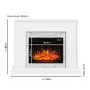 GRADE A2 - White Marble Freestanding Electric Fireplace Suite with Log Effect - Amberglo