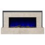 GRADE A3 - Beige Concrete Effect Freestanding Alexa Electric Fireplace - Amberglo