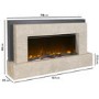 GRADE A3 - Beige Concrete Effect Freestanding Alexa Electric Fireplace - Amberglo
