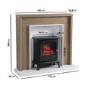 Oak Effect Freestanding Fireplace Suite with Electric Log Burner  - Amberglo