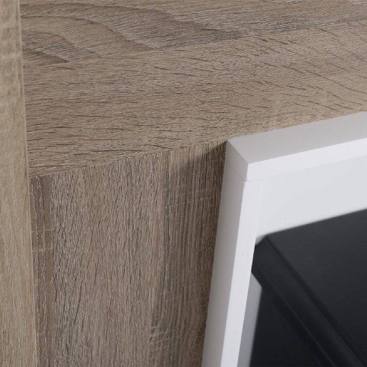 Oak Effect Freestanding Fireplace Suite with Electric Log Burner  - Amberglo