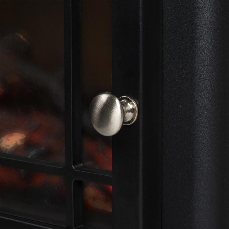 Oak Effect Freestanding Fireplace Suite with Electric Log Burner  - Amberglo