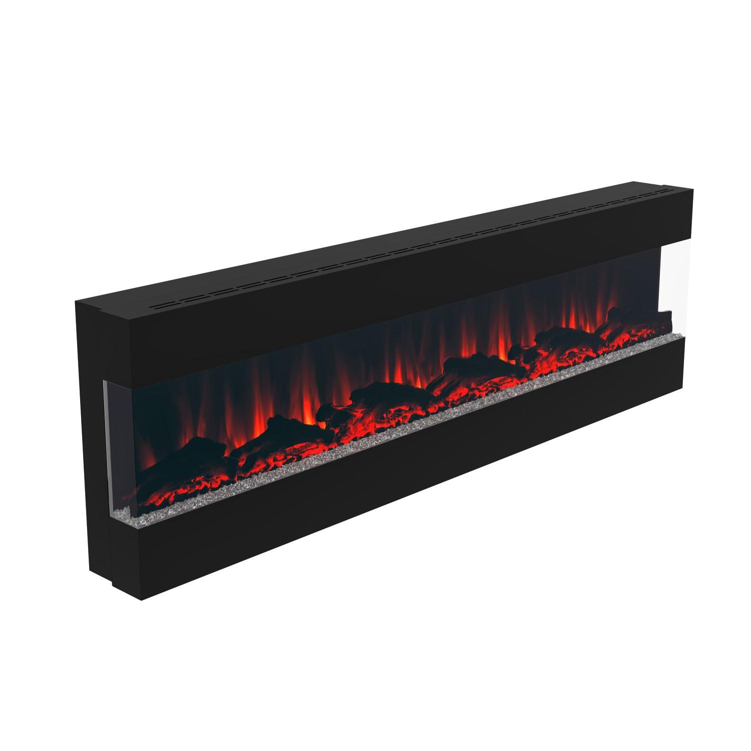72 Inch Black Built In Electric Fire AmberGlo AGL049 Appliances Direct