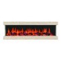 GRADE A1 - 51 Inch Wood Effect Wall Mounted Electric Fire with LED Lights - AmberGlo