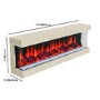 GRADE A1 - 51 Inch Wood Effect Wall Mounted Electric Fire with LED Lights - AmberGlo