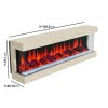 Wood Effect Inset Electric Fireplace with LED Lights 51 Inch  - Amberglo