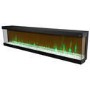 Black Inset Media Wall Electric Fireplace 72 inch - Amberglo
