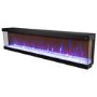 Black Inset Media Wall Electric Fireplace 72 inch - Amberglo
