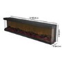 Black Inset Media Wall Electric Fireplace 72 inch - Amberglo