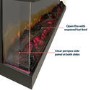 Black Inset Media Wall Electric Fireplace 72 inch - Amberglo