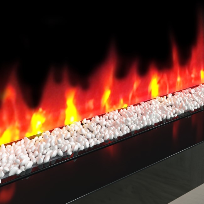 GRADE A1 - 62 Inch Black u0026 Grey Freestanding Smart Electric Fireplace with  LED Lights - AmberGlo A1/AGL056 | Appliances Direct