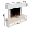 White &amp; Beige Concrete Effect Freestanding Smart Electric Fireplace - LAST FEW  IN STOCK