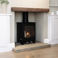 Black Cast Iron Log Burner Multi Fuel Stove 5kW - AmberGlo Black Cast Iron Log Burner Multi Fuel Stove 5kW - AmberGlo