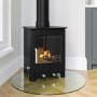 Black Cast Iron Log Burner Multi Fuel Stove 5kW - AmberGlo