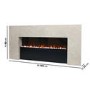 Black & Stone 62inch Wall Mounted Electric Fireplace With Pebbles - AmberGlo