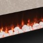 Black & Stone 62inch Wall Mounted Electric Fireplace With Pebbles - AmberGlo