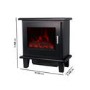 Black LED Electric Stove 2kW - AmberGlo
